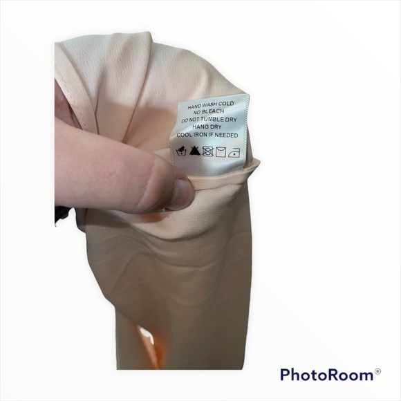 NWT LPA x REVOLVE Blush Pink Ruffle High Slit Maxi Dress Size Medium - Picture 6 of 8